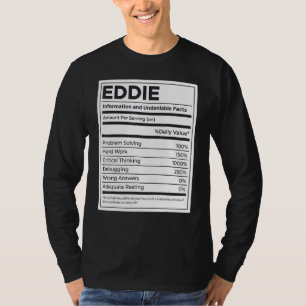 Camiseta Eddie Nutrition Information Problement Solucionand