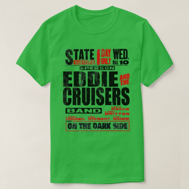 Camiseta Eddie y los cruisers afligidos (Diseño del anverso)