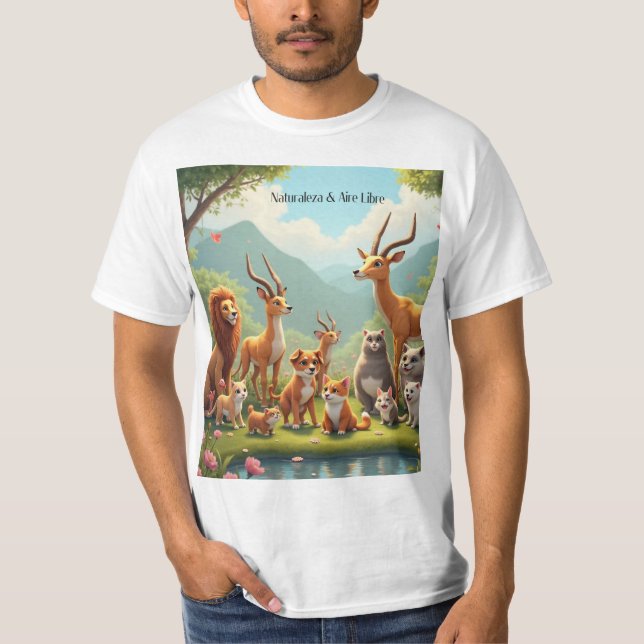 Camiseta Éden Natural: Colección de Escapes Silvestres en 4 (Anverso)