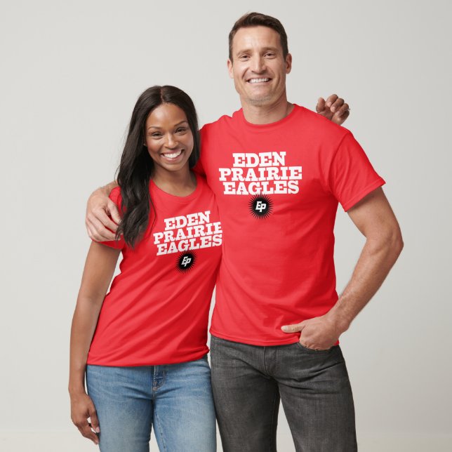 Camiseta EDEN PRAIRIE EAGLES con explosión EP para rojo (Unisexo)