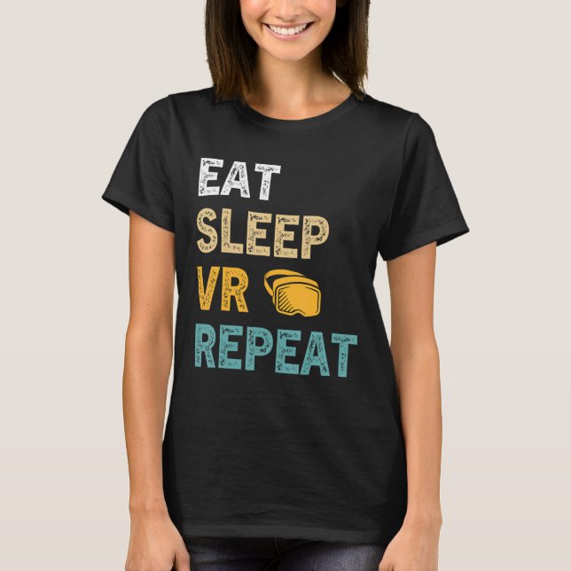 Camiseta Eder Sleep VR Repetir Gamer Realidad Virtual VR De (Anverso)