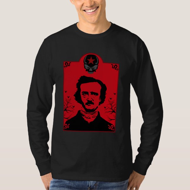 Camiseta Edgar Allan Poe Black Raven (Anverso)