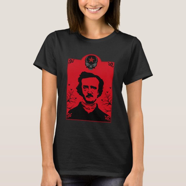 Camiseta Edgar Allan Poe Black Raven (Anverso)