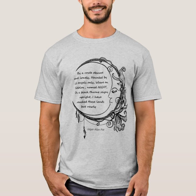 Camiseta Edgar Allan Poe Dreamland Dream Poem (Anverso)