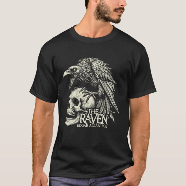 Camiseta Edgar Allan Poe Nevermore Quoth El Raven (Anverso)
