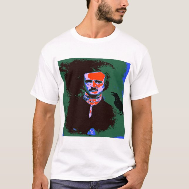 Camiseta Edgar Allan Poe Pop Art (Anverso)
