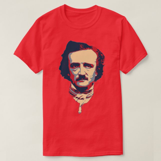 Camiseta Edgar Allan Poe Pop Art (Diseño del anverso)
