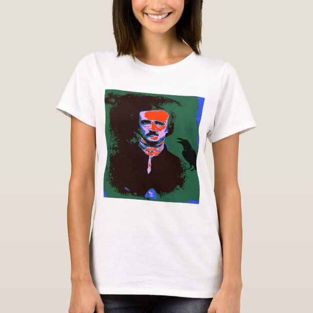 Camiseta Edgar Allan Poe Pop Art (Anverso)