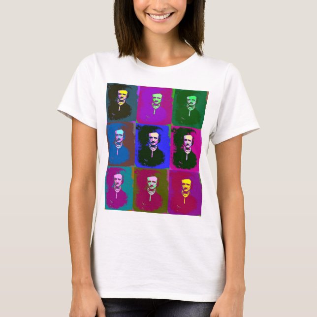 Camiseta Edgar Allan Poe Pop Art (Anverso)