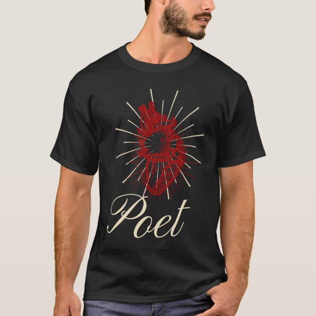 Camiseta Edgar Allan Poe Tell Tale Heart literary writer po (Anverso)