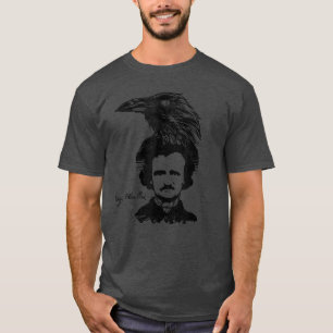 Camiseta Edgar Allan Poeel Cuervo Poeta Terror Gótico Regal