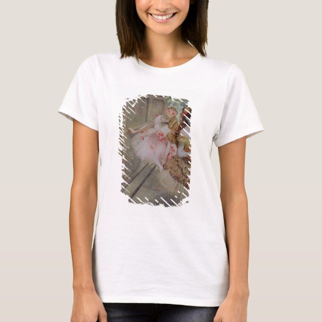 Camiseta Edgar Degas | Bailarina frente a un escenario plan (Anverso)