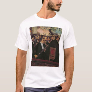 Camiseta Edgar Degas el la orquesta de la ópera, c.1870