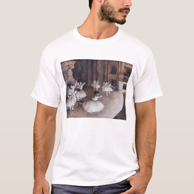 Camiseta Edgar Degas - Ensayo de ballet sobre el escenario (Anverso)
