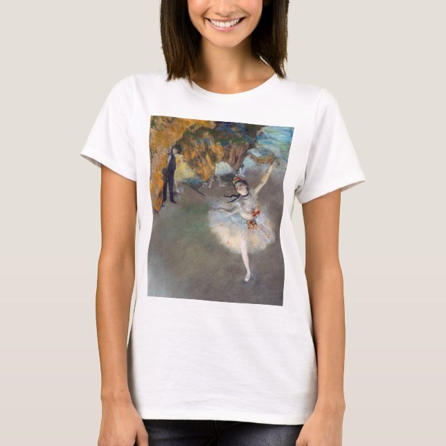 Camiseta Edgar Degas - La estrella / bailarina en el escena (Anverso)