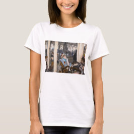 Camiseta Edgar Degas - Mujeres en una terraza cafetería por