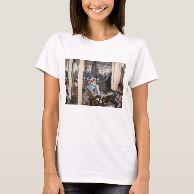 Camiseta Edgar Degas - Mujeres en una terraza cafetería por (Anverso)
