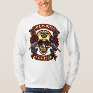 Camiseta "Edgy and Bold: Hombre impreso en cráneo