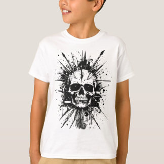 Camiseta Edgy Grunge Skull con funciones Spike