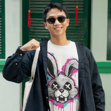 Edgy Horror Bunny T-Shirt - Calle urbana
