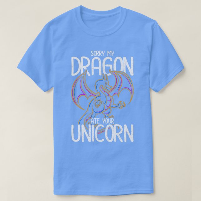 Camiseta Edgy Joke Dragon Unicorn Retro Dragons (Diseño del anverso)