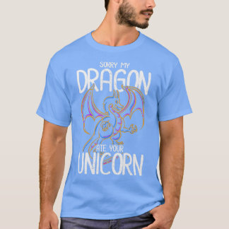 Camiseta Edgy Joke Dragon Unicorn Retro Dragons