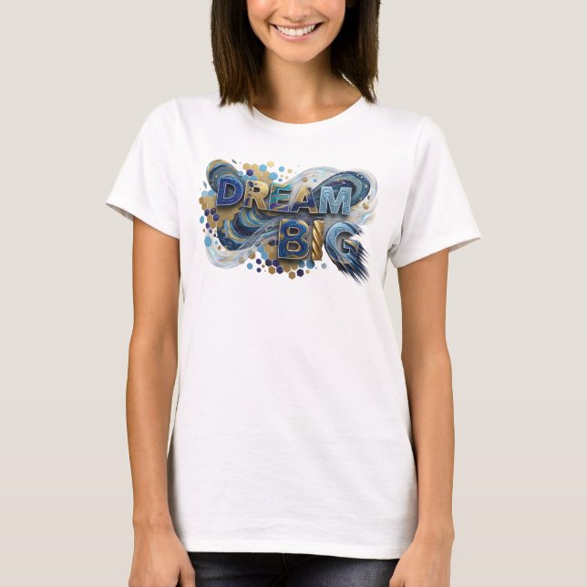 Camiseta Edgy Navy DREAM BIG Impreso (Anverso)