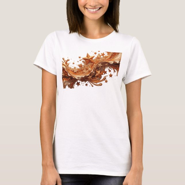 Camiseta Edgy Orange GOLDEN STARS Statement (Anverso)