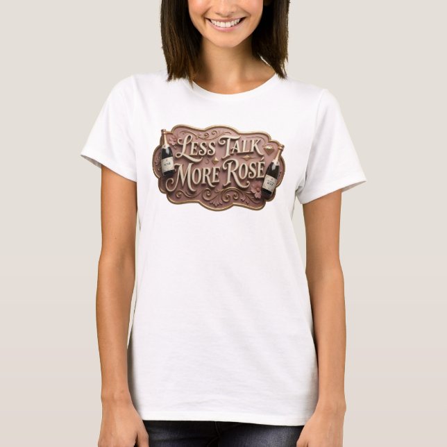 Camiseta Edgy Pink MENOS CHARLA MÁS ROS Statement (Anverso)