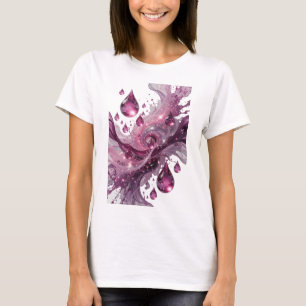 Camiseta Edgy Purple con Salpicaduras y Gotear de 