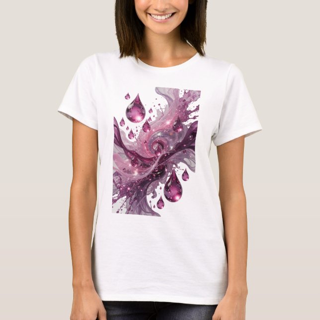 Camiseta Edgy Purple con Salpicaduras y Gotear de  (Anverso)