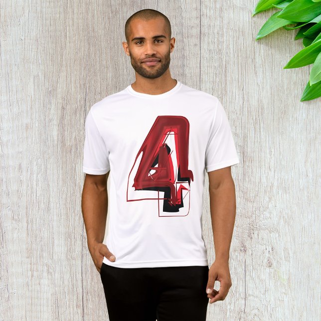 Camiseta Edgy Resumen rojo y negro número 4 (Subido por el creador)