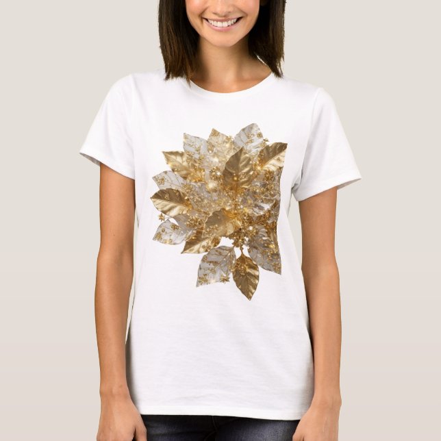 Camiseta Edgy Silver GOLDEN LEAVES (Anverso)