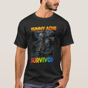Camiseta Edgy Skeleton, superviviente de la tummy Ache