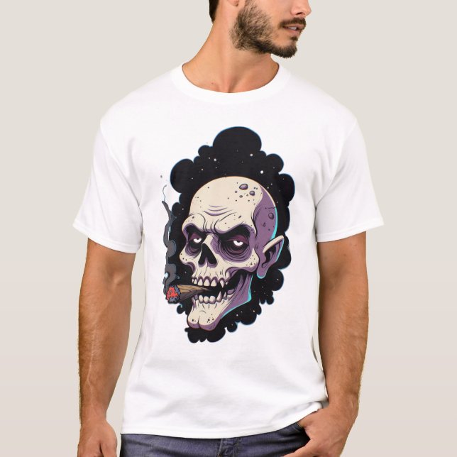 Camiseta Edgy Vampire Skull (Anverso)