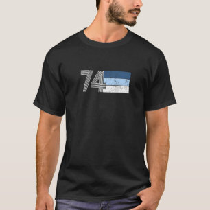 Camiseta Edición Azul Retro Vintage 1974 Nacido En 1974 48 