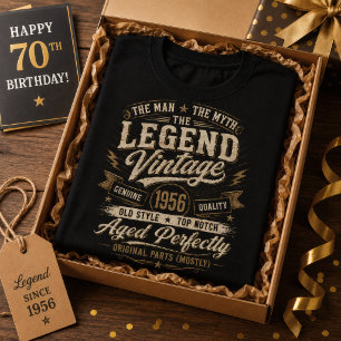 Camiseta Edición de 1956 El Hombre El Mito La Leyenda 70 Cu