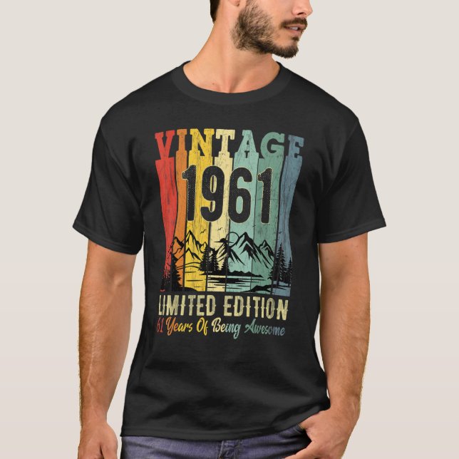 Camiseta Edición de 1961 de 61ª fiesta de cumpleaños (Anverso)