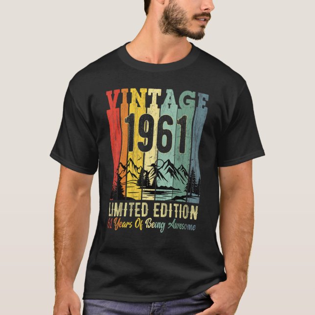 Camiseta Edición de 1961 de 61ª fiesta de cumpleaños (Anverso)