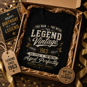 Camiseta Edición de 1963 Aniversario 63 Cumpleaños Perfecta