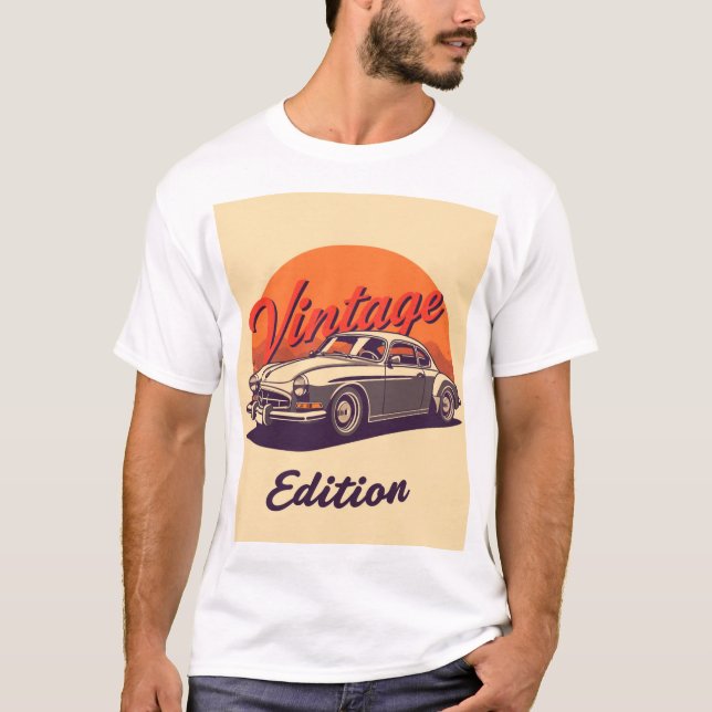 Camiseta Edición de coches de moda de Vintage (Anverso)