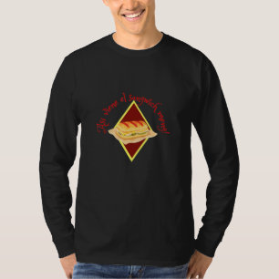 Camiseta Edición de Fondo Claro con Advertencia de Sándwich
