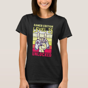 Camiseta Edición de jugador de videojuegos del 25 cumpleaño