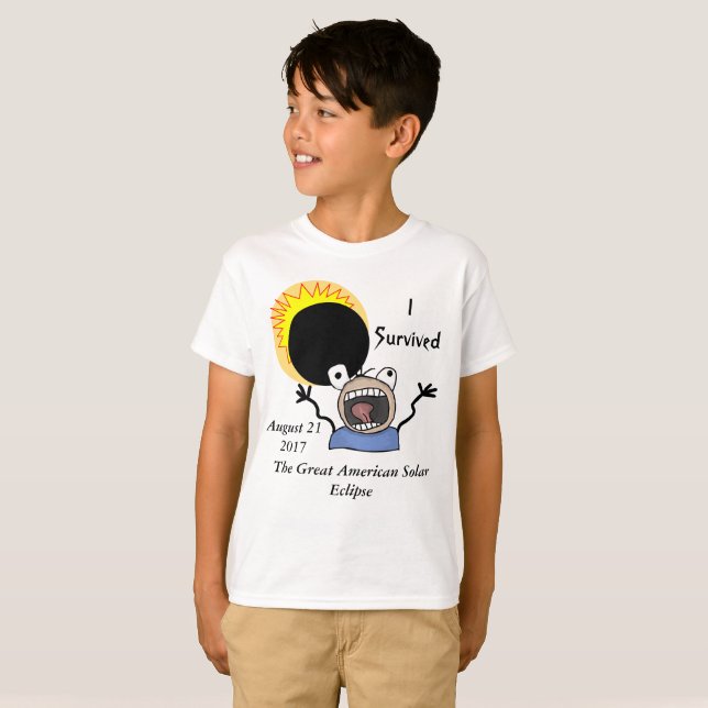 Camiseta Edición de la supervivencia del eclipse solar 2017 (Anverso completo)