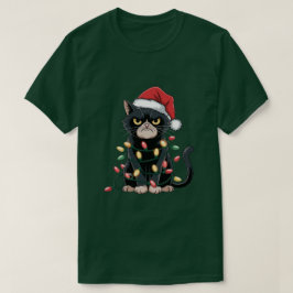 Camiseta Edición de Navidad de Gato Negro