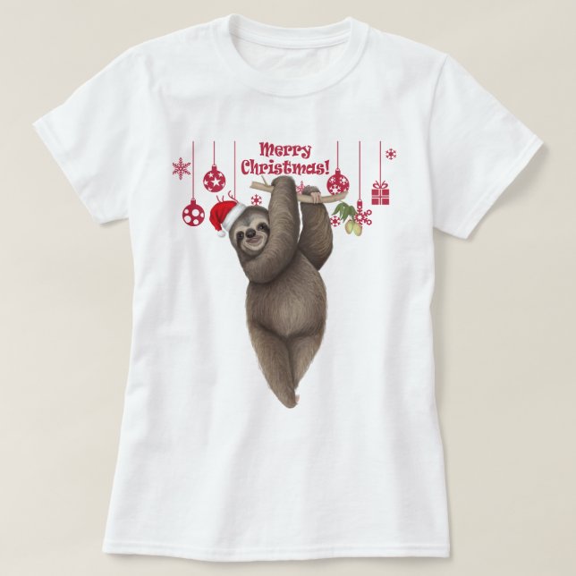 Camiseta Edición de navidades Hanging Sloth (Diseño del anverso)