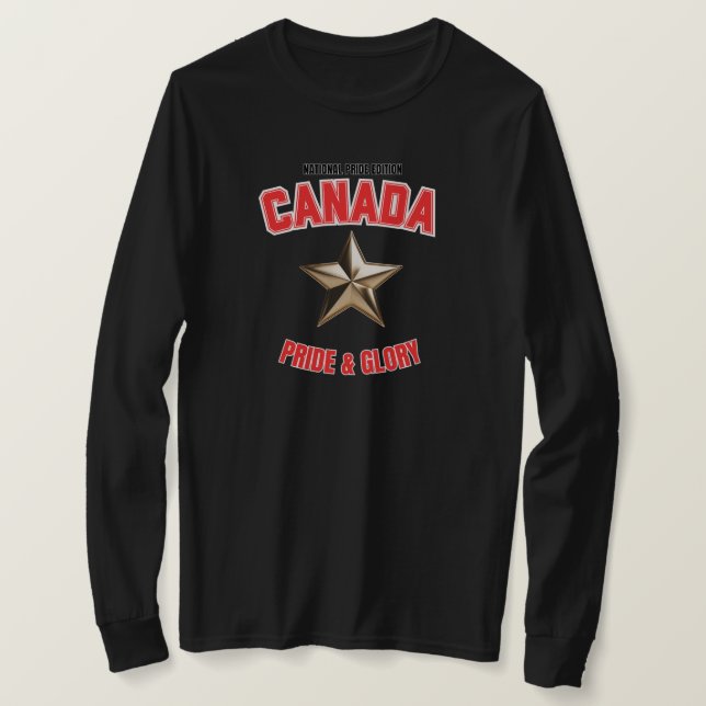 Camiseta Edición de Orgullo Nacional de Canadá Mujer Manga  (Anverso del diseño)