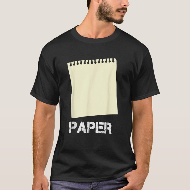 Camiseta Edición de papel tijeras de papel de roca con rega (Anverso)