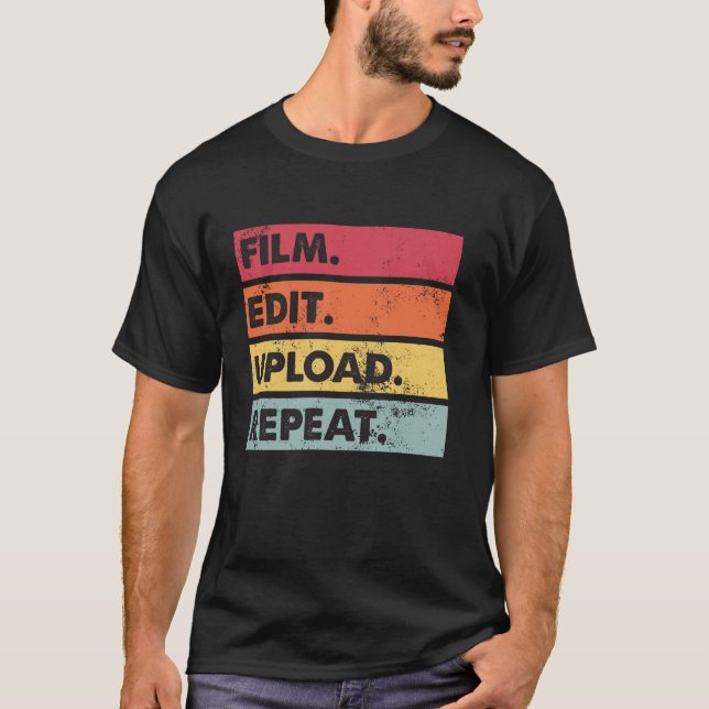 Camiseta Edición de película Cargar Repetir edición de pelí (Anverso)