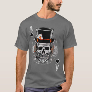 Camiseta Edición De Skull De Spades Chip De Diseño De Póque